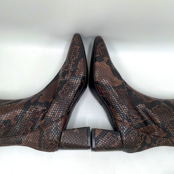 Primark Snakeskin Print Chunky/Block Heel Boots - Picture 4 of 12